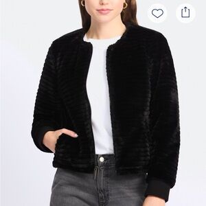 Andrew Marc Women's Black Teddy Jacket
